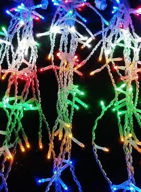 LED圣诞节日窗帘灯彩色条户外XRG灯防水彩灯串商场公园装冰饰灯串