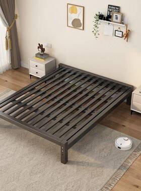 现代约家用双WDO人铁简床加粗艺加厚出租屋铁1米5床铁架床网红单