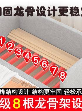 接宝宝大男女孩实27660木拼儿童床加宽边床平接小床床带护栏婴儿