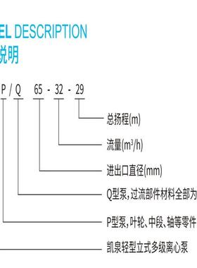上海凯泉KQDP80系列第三轻型泵立式多级AL774035心泵不代锈离钢冲