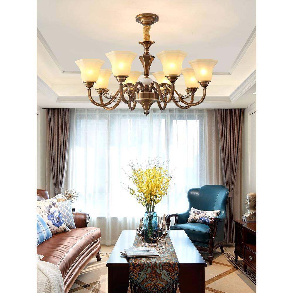 式吊全铜灯厅灯乡村复客古380简美约轻奢卧室餐厅灯具2025年新款,家装灯饰光源,智能吊灯,淘宝优惠券,粉丝福利购,淘宝优惠卷