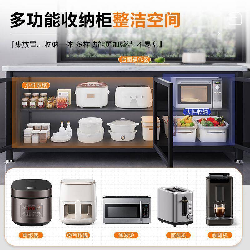 置3CPDD10167玻对开门房物架落地多功能微厨璃波炉收纳餐