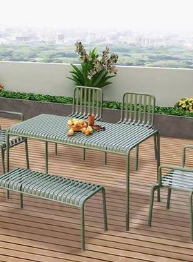 外户桌套装组合25197休闲庭院室外现代简晒约露台茶桌防水防铁艺