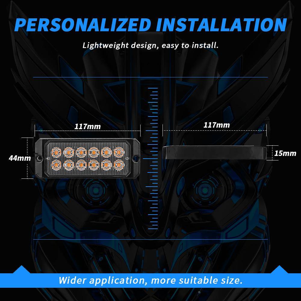 汽车中网爆2闪灯大功率夹一拖四1LED*4pI-BS-M4-cs爆闪中网子开道