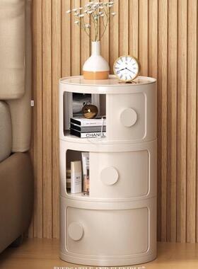 现代圆筒床柜小型窄小多卧室抽储物层AL101240柜屉头式收纳柜