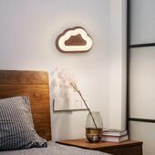 202新创意全光护眼卧室壁5灯实木温馨谱浪漫款 男922孩女孩房间云