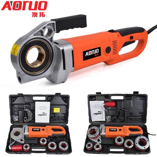 管澳拓大功率手持分电动套丝机DKE道纹攻丝铰扳铰螺镀锌管套丝4-2