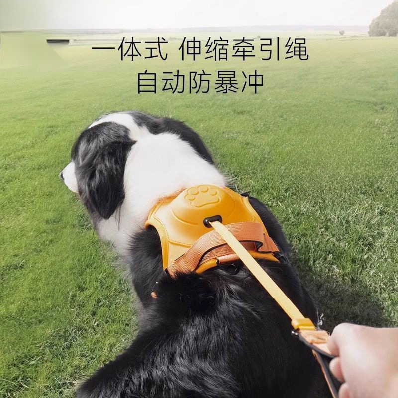 中大型犬胸背一体可伸缩牵引绳