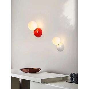 油风极简卧床壁灯现代简约免接线奶灯网红客厅过室道儿123童头房