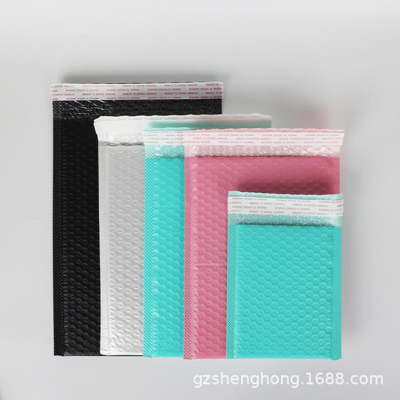 白珠光色膜防震气泡袋粉色信小袋黑色共挤膜绿色泡沫封袋批量WUH