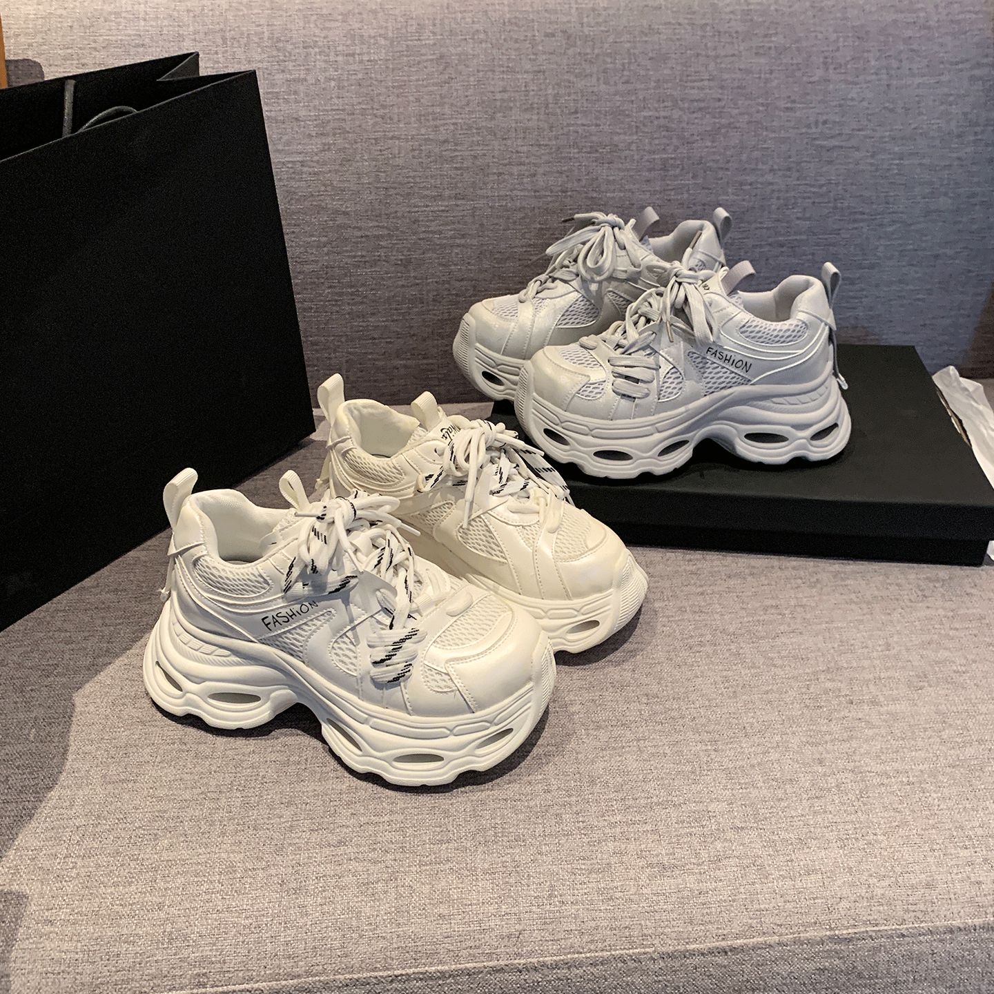 超轻厚底增高老爹鞋女2026春季新款松糕鞋时尚百搭轻便休闲运动鞋,女鞋,老爹鞋,淘宝优惠券,粉丝福利购,淘宝优惠卷