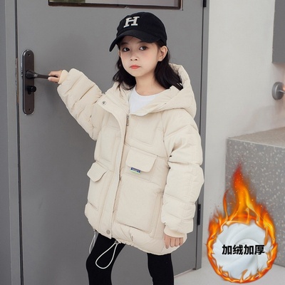 女童棉服冬季加绒加厚新款洋气