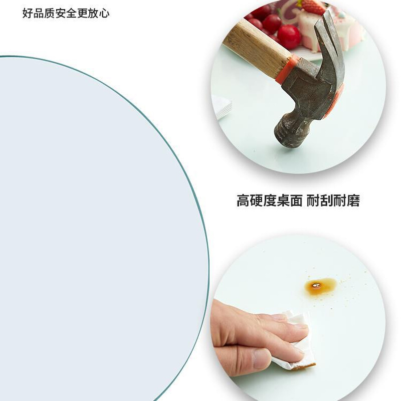 钢化玻璃桌面家用桌面可定餐桌茶几桌垫玻璃台面可定玻璃板长新款