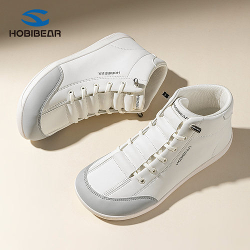 HOBIBEAR宽楦赤足休闲高帮鞋2025秋季徒步4e防滑耐磨防水舒适简约