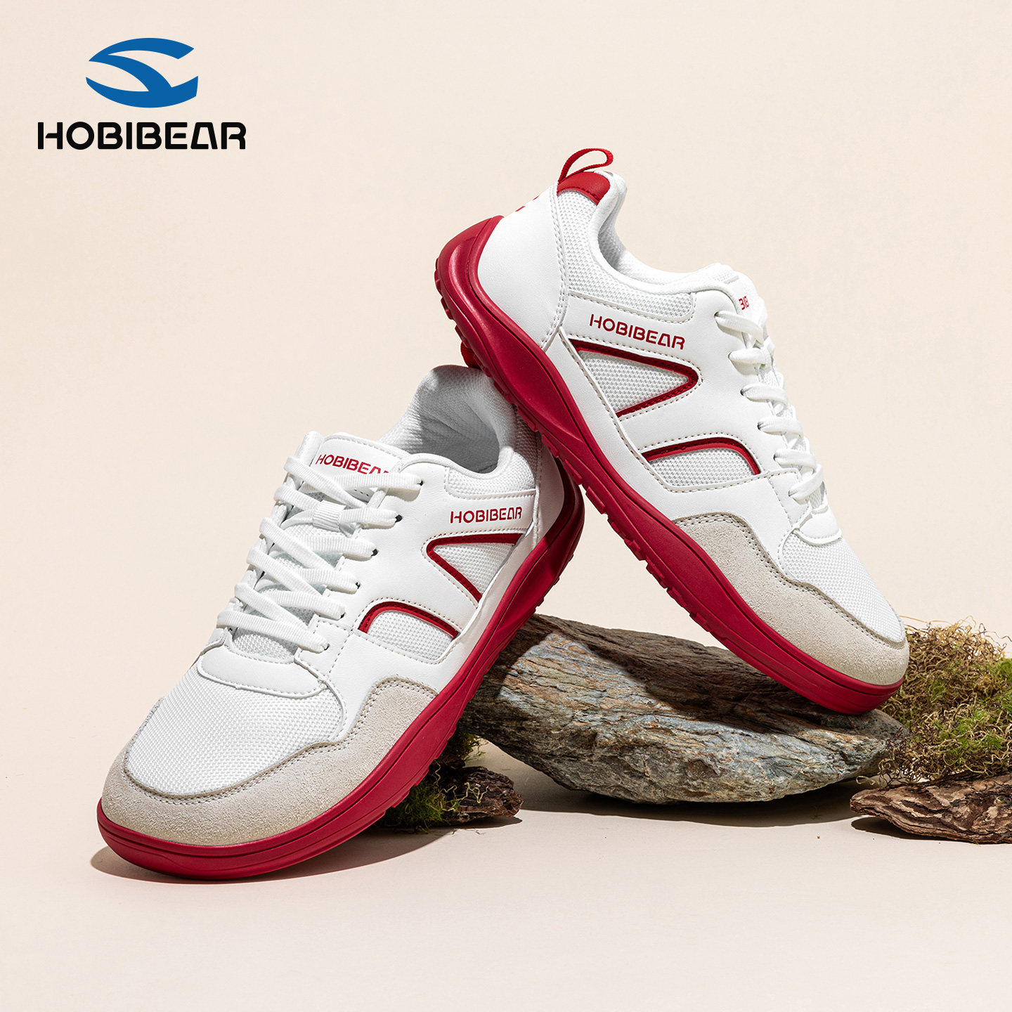 HOBIBEAR成人鞋2026春夏时尚简约百搭舒适防滑宽楦赤足鞋跳绳健身,流行男鞋,休闲板鞋,淘宝优惠券,粉丝福利购,淘宝优惠卷