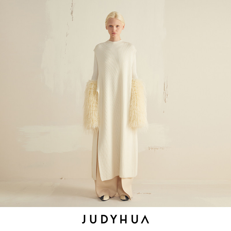 JUDYHUA极简羊毛针织长背心