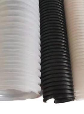 PE双壁波纹管横向排水水管纵隧道地下排水通风管道污管白色黑色可