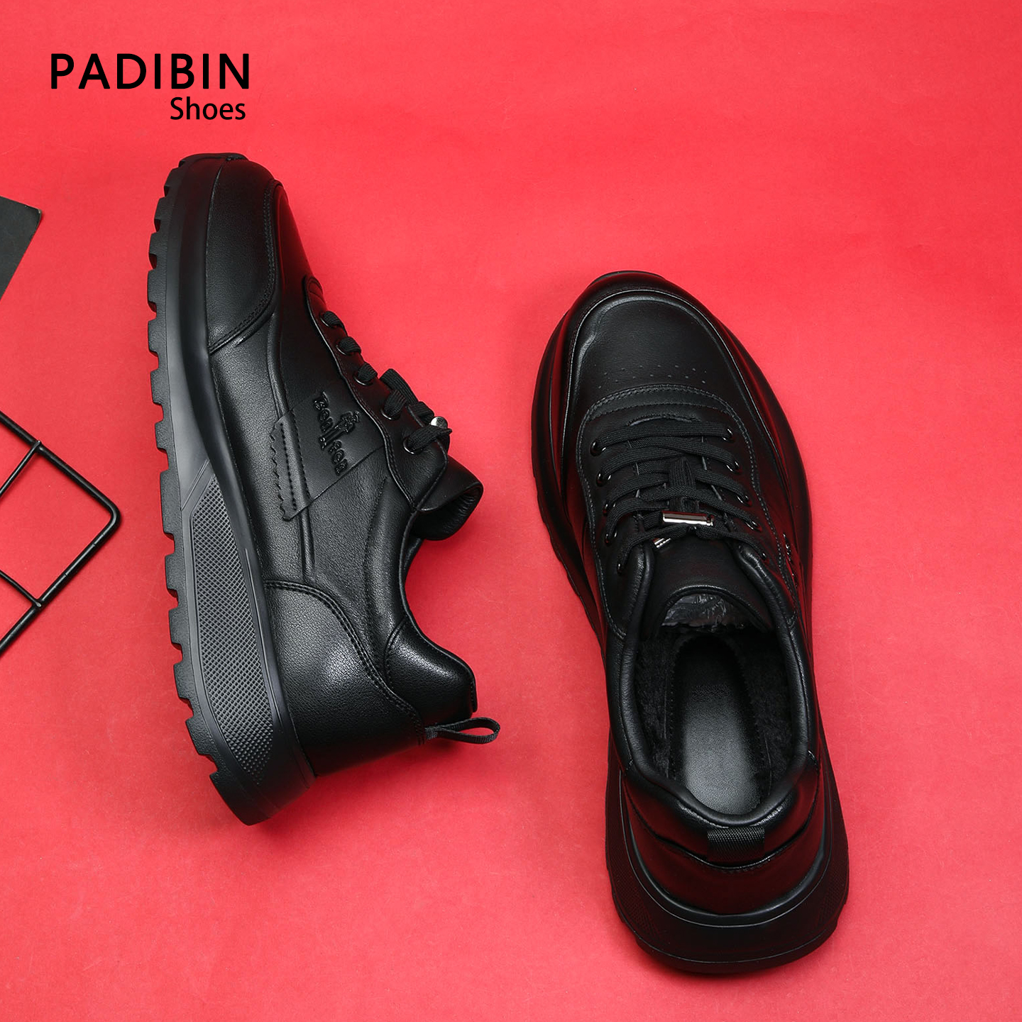 潮流时尚百搭加绒厚底运动休闲鞋