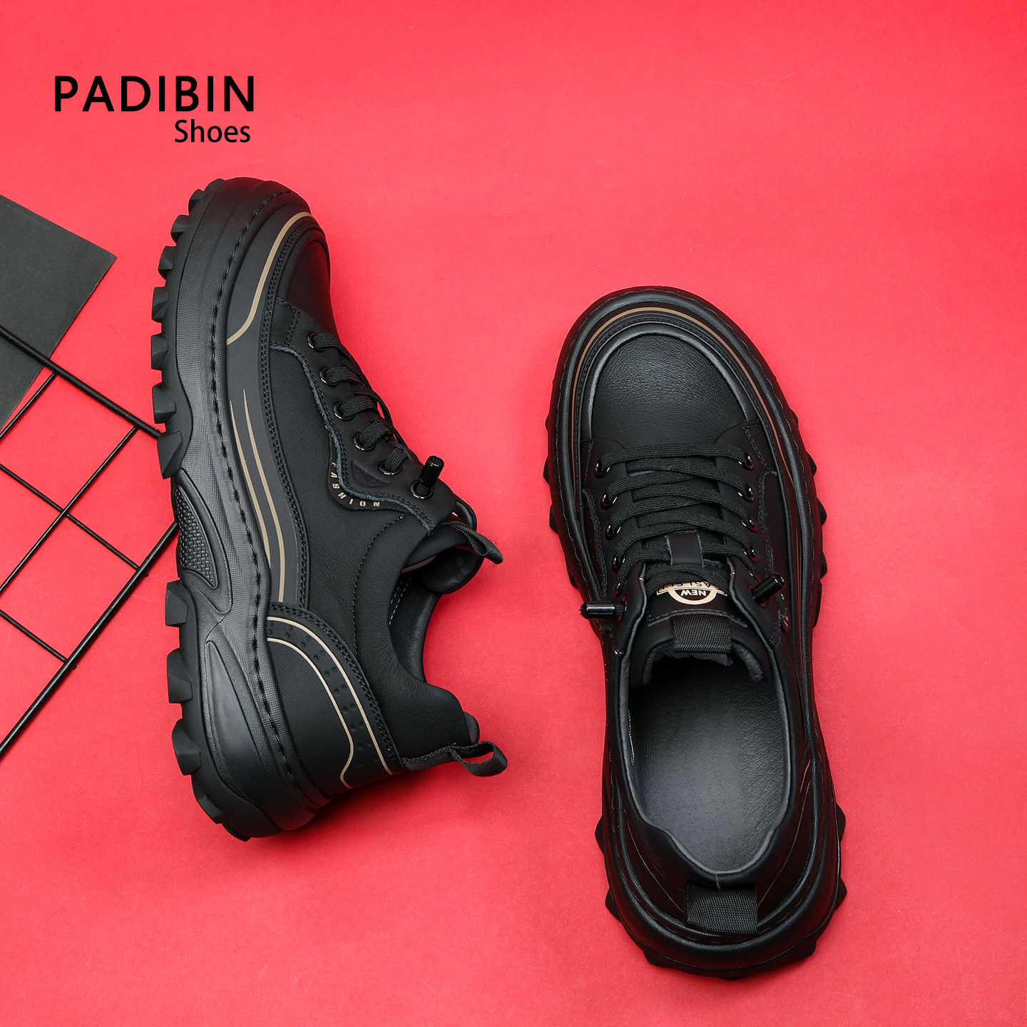 潮流百搭皮鞋厚底轻便运动休闲鞋