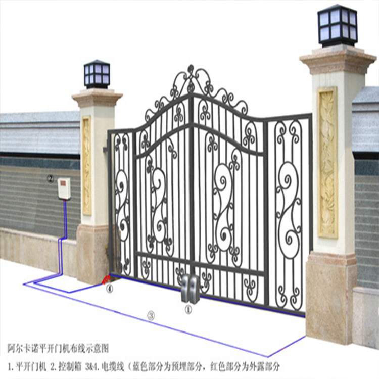 阿尔卡诺ALCANO平开门机对开八字遥控自动门电机别墅电动闭门器