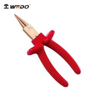 防爆绝缘浸塑圆嘴钳多功能平口小钳子套装 五金工具电工圆口钳