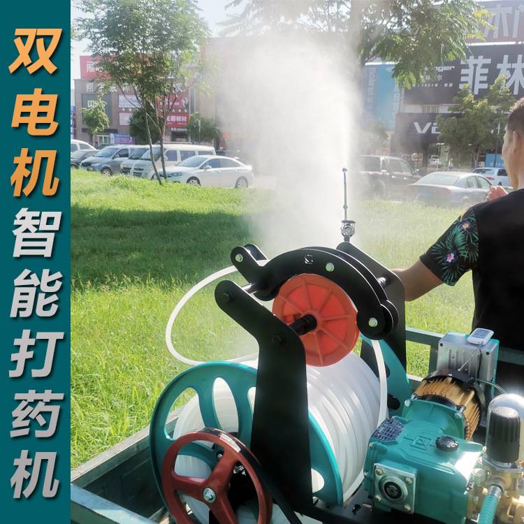 双电机智能打药机 48V/60V三轮车悬挂式喷药机 车载式农用喷雾器