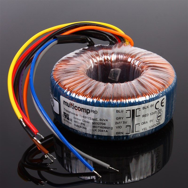 NORATEL箭猪 80W双9V 12V 15V 18V 25V 55V 进口环形变压器 80VA - 实物图
