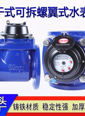 高精度干式可拆螺翼式法兰冷水表LXLC/G送检耐压16kg防冻冷热水表