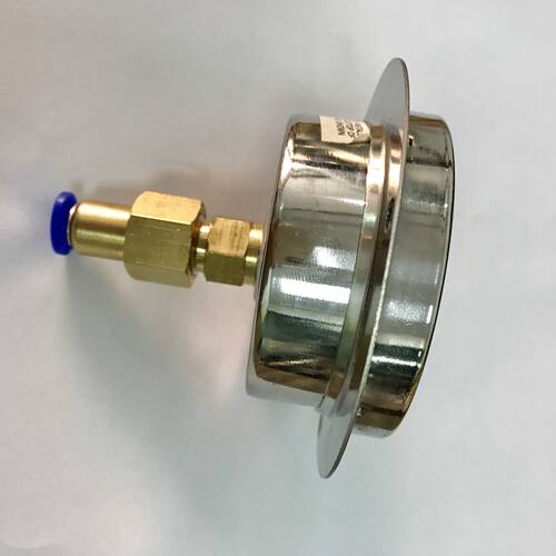 轴向带边耐震压力表 带6mm气管接头 压力1mpa 直径61mm-69mm ny63