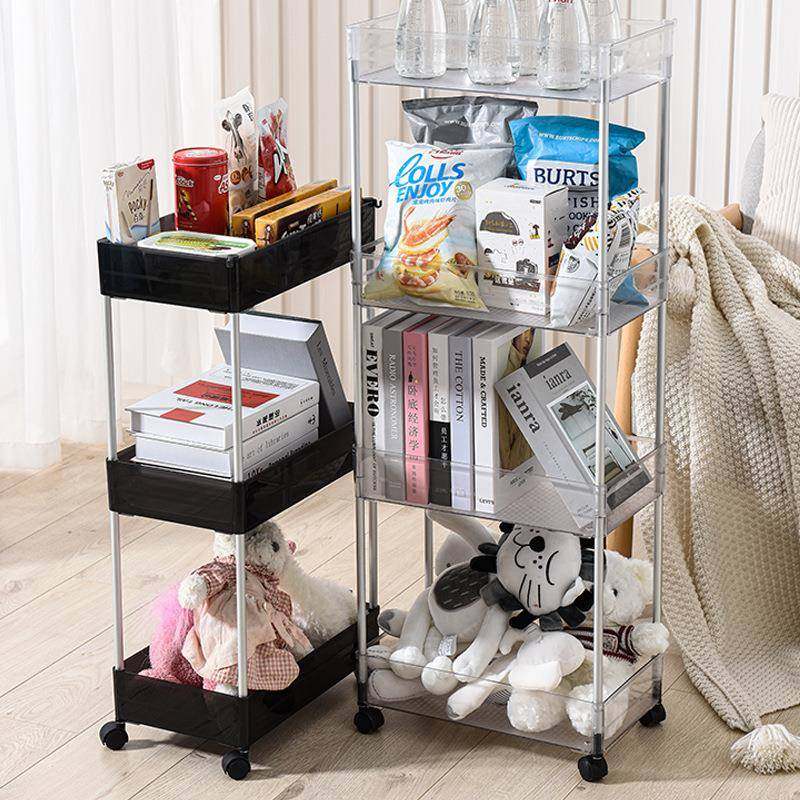 厨房多功能置物架落地塑料架子多层整理收纳架储物架滑轮置地式,电子元器件市场,其它元器件,淘宝优惠券,粉丝福利购,淘宝优惠卷