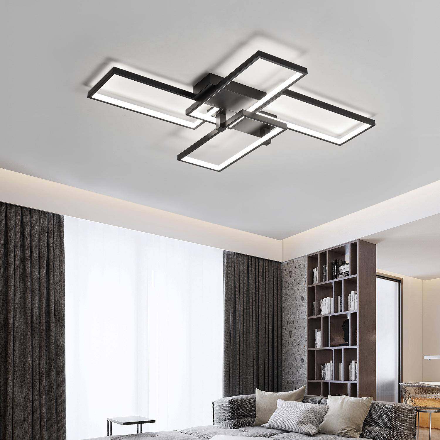 现代简约方框吸顶灯房间卧室家用灯具客厅书房个性led吸顶灯饰