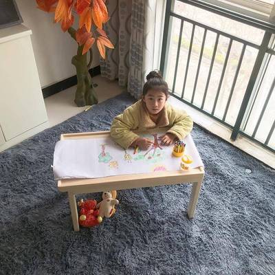 儿童积木桌子多功能玩具桌推拉收纳沙盘桌写字绘画实木桌1-3-6-9