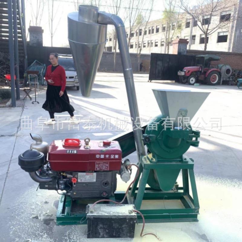 全自动大米调料饲料粉碎机齿盘式玉米磨粉机化工物料研磨机