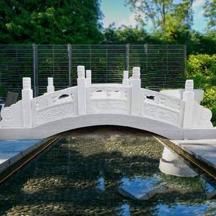 石桥拱桥汉白玉庭院石桥石雕栏杆大理石花岗岩公园广场河道护栏