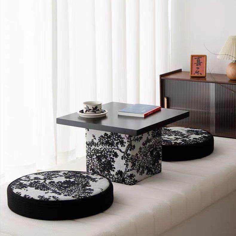 日式蒲团圆形榻榻米坐地垫飘窗桌椅家用卧室创意正方形实木小茶几