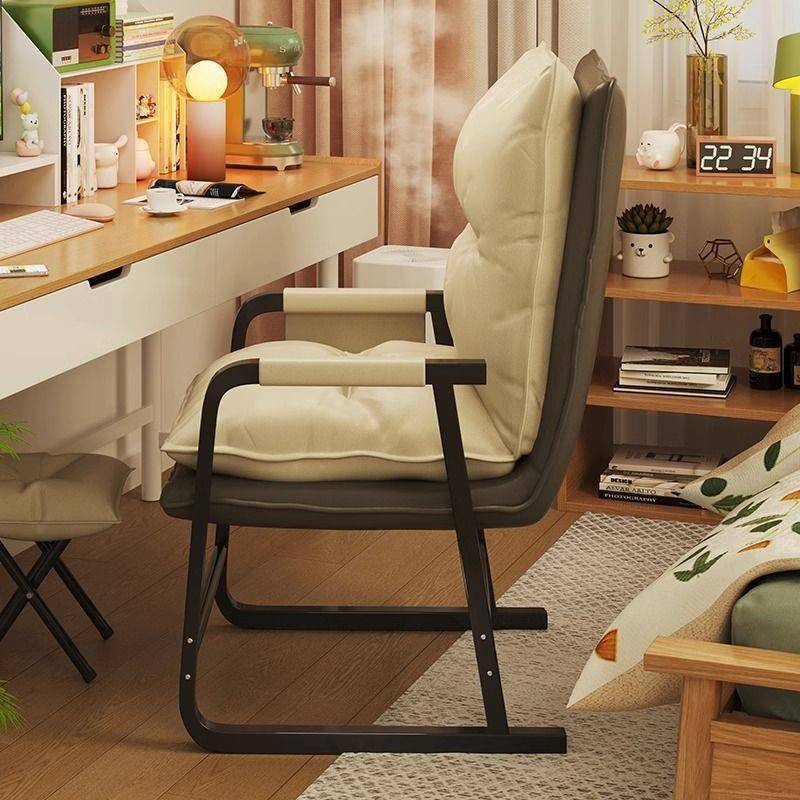电脑椅宿舍女生家用舒适久坐带靠背少女心懒人沙发躺椅学习座椅