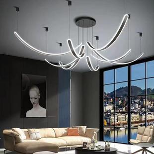家具展厅灯客厅大堂吊灯现代个性别墅复式楼展厅创意商用led灯具