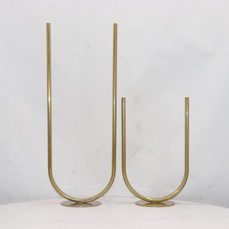 现代简约金属U形几何工艺品北欧创意家居桌面客厅房间装饰品摆件