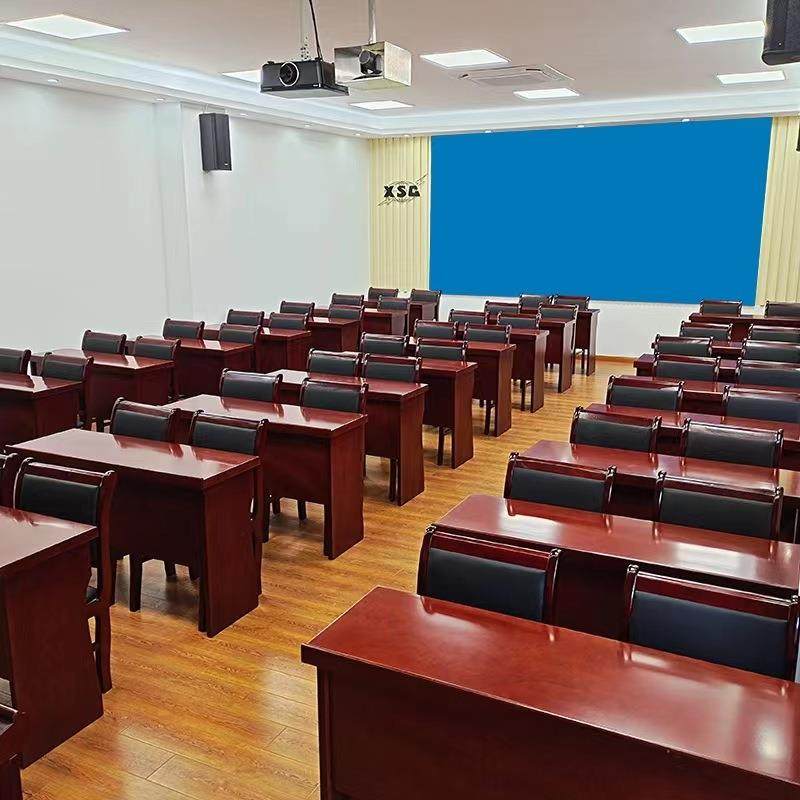 会议室桌椅培训桌课桌双人会场桌1.2米条形桌油漆木皮桌长条桌