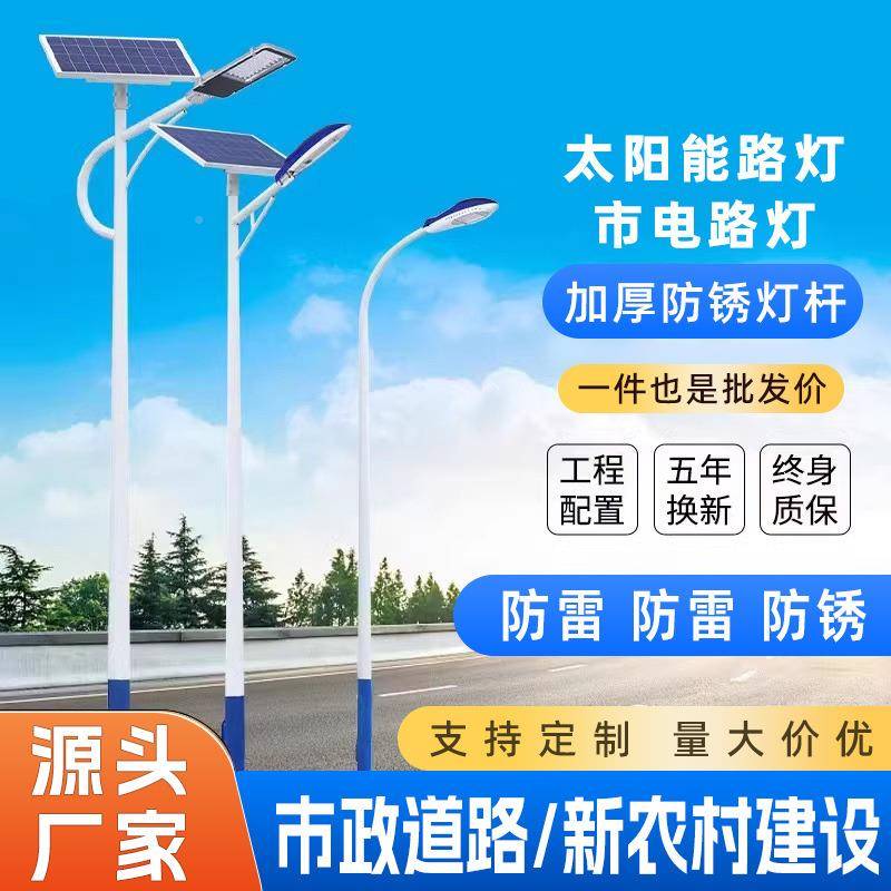 阳能路灯6米新农村路ZEX灯市太政灯照明E道路工程款路大功率LD路