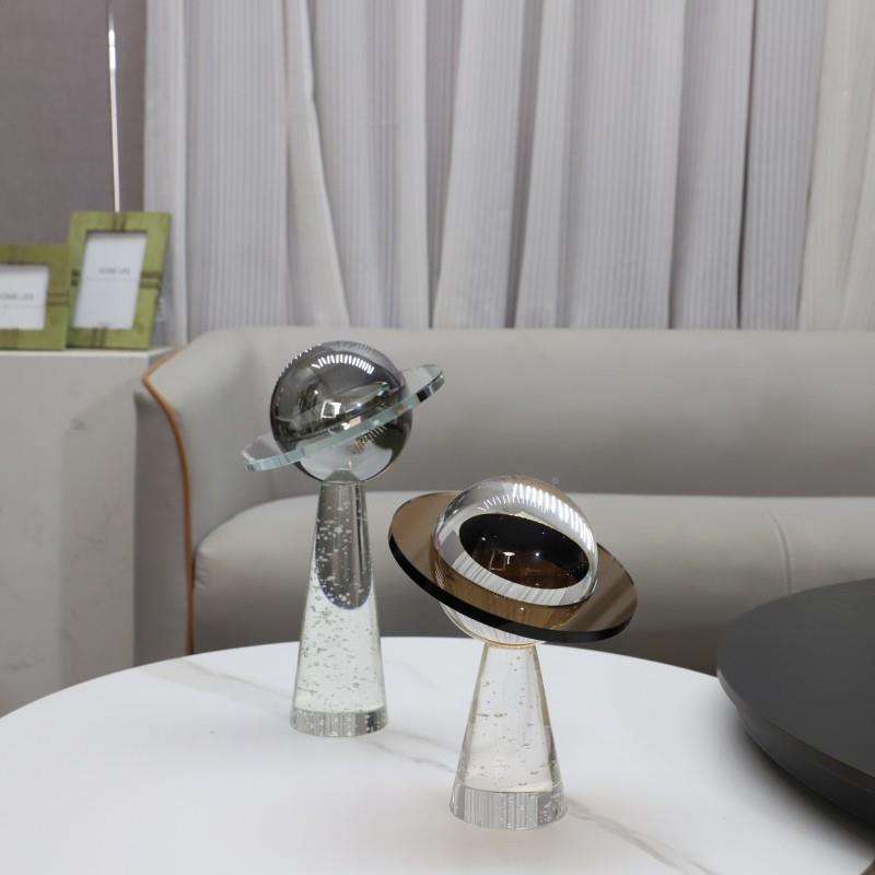 现代简房约CZD抽象气泡水晶星球摆件客柜厅玄关家电视样板软装居