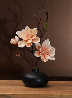 280玉兰花套陶瓷逼花瓶桌装面P摆放花F76SM5H8卉真花艺客厅餐厅装