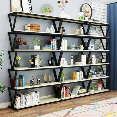 书架厅置物IWR货列架落地组客合收纳储物多层架阳台隔断铁艺陈展