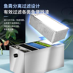鱼过环滤器水循统室外净VGH水装置户外庭院锦鲤系鱼池不锈池钢过