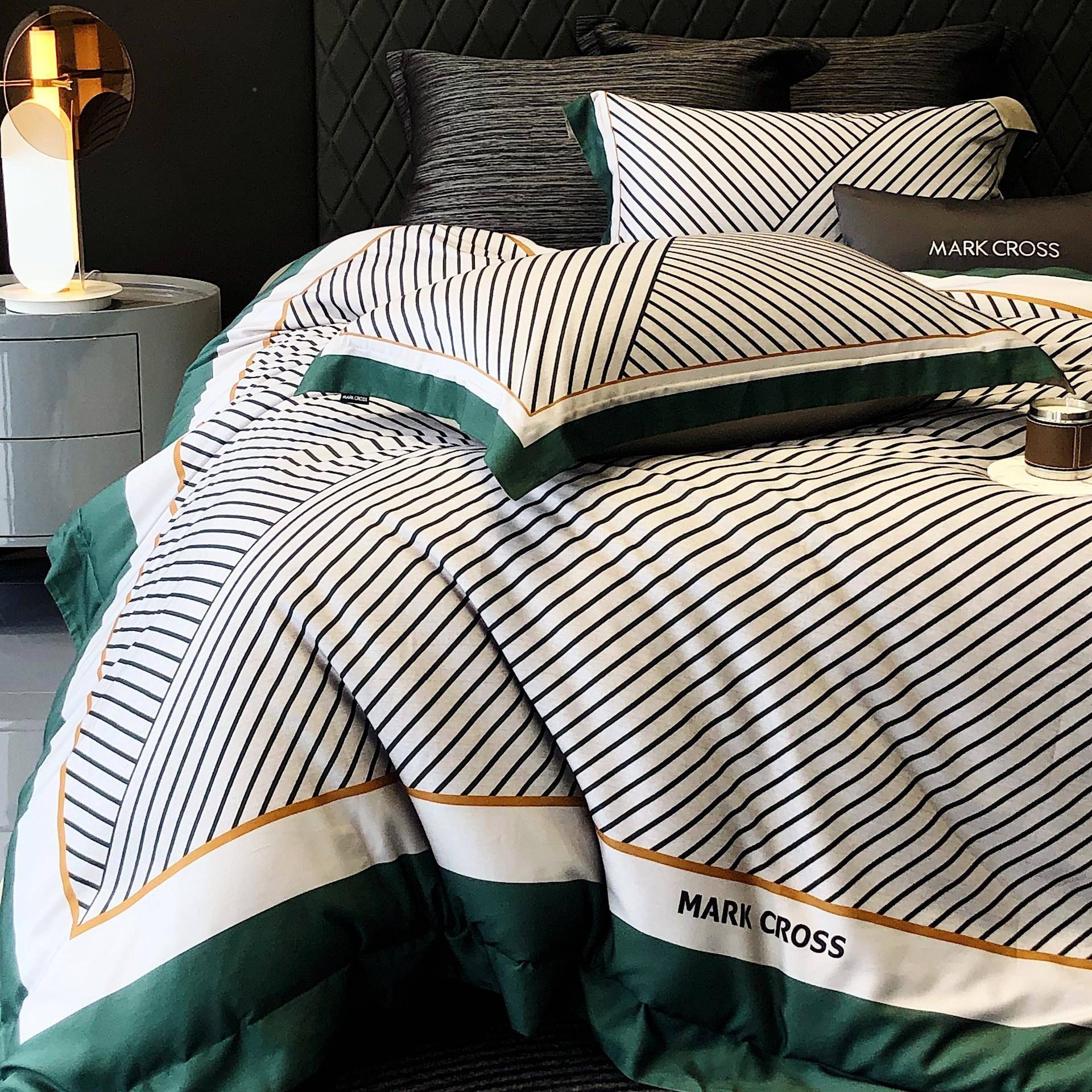 端轻奢12支天丝棉磨毛高四件套冬超软秋床单裸睡MUI奶丝磨毛0套件