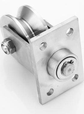 别带锈板转旋万向轮承重不钢304HUV轨PXS道轮工业移动墅庭院门滑