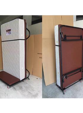 酒床店立客房豪华式折叠加床直立ULJ式弹床簧垫加厚加固午睡陪护