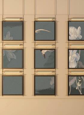 清代永瑢松壑探图明清青绢本绿山水画高清艺奇OMR术微喷画心临摹