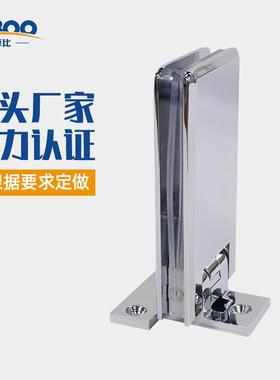 长方形双夹边链底板90度玻璃CRA带调节玻璃铰淋浴房玻璃配合件页