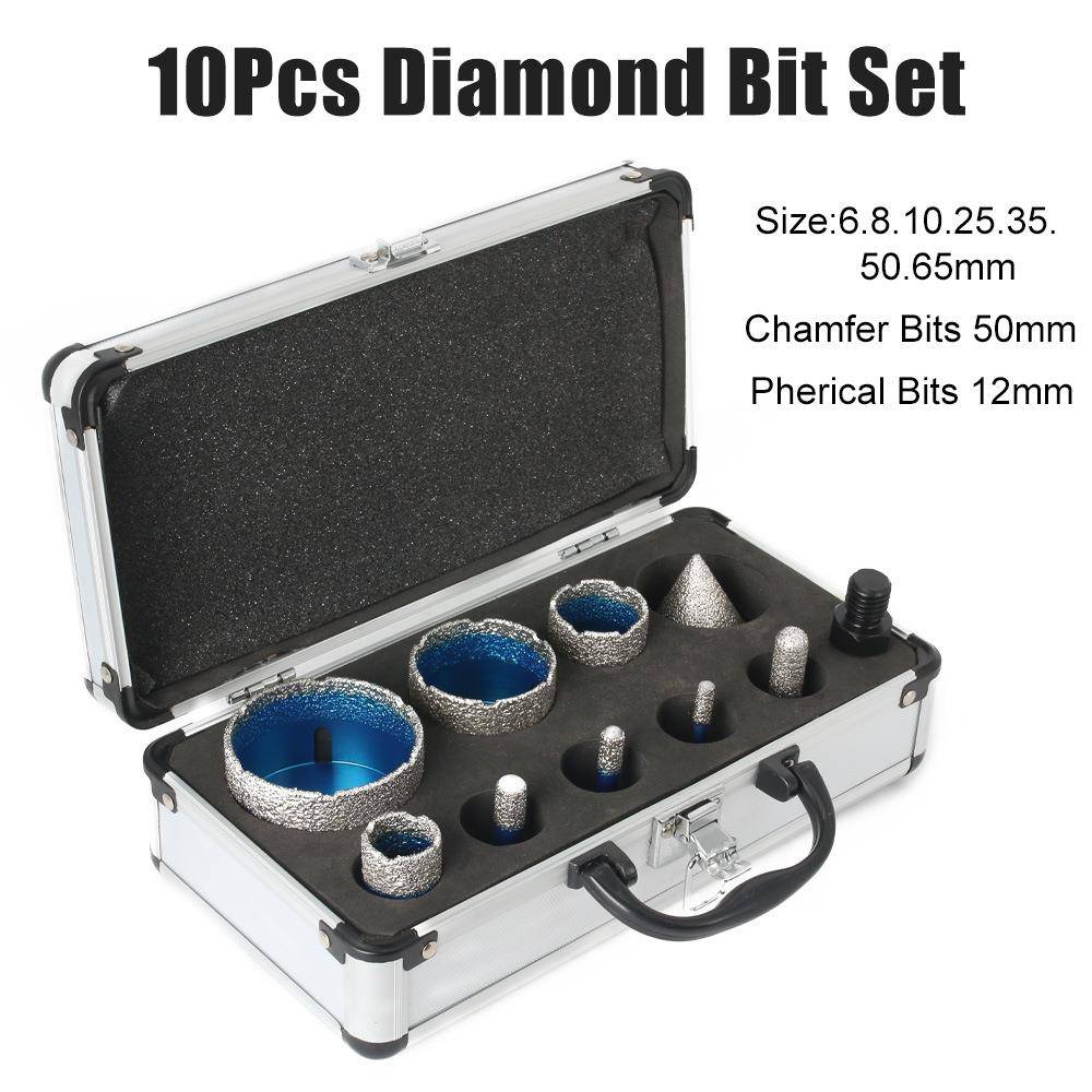 钎焊开孔GSP器套装玻璃M瓷砖理石美式螺纹5-8''-大11/41角磨机用